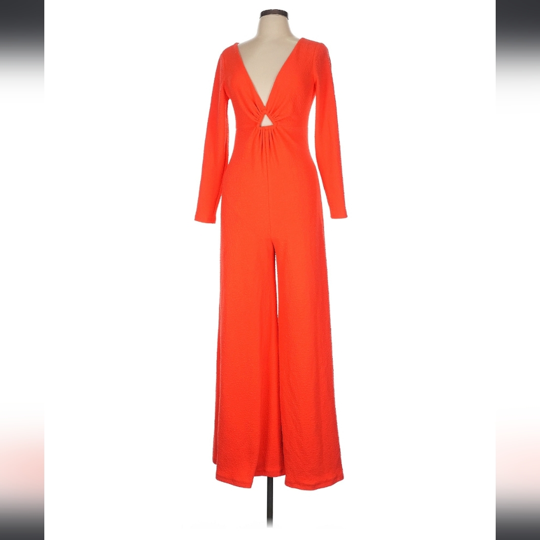 Hutch Orange Jumpsuit With Keyhole And Vneck